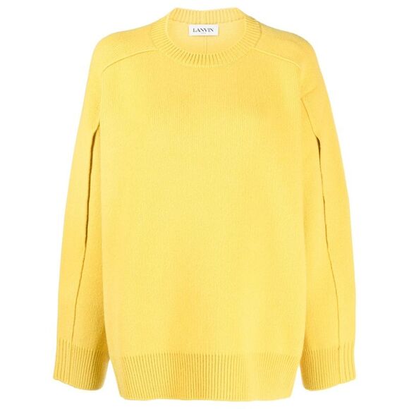 Lanvin Women Round Neck Cocoon Cape Jumper